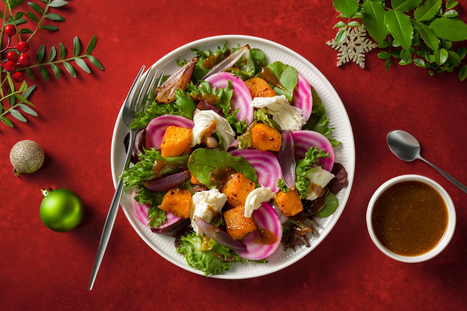 Winter-Salat mit Büffelmozzarella