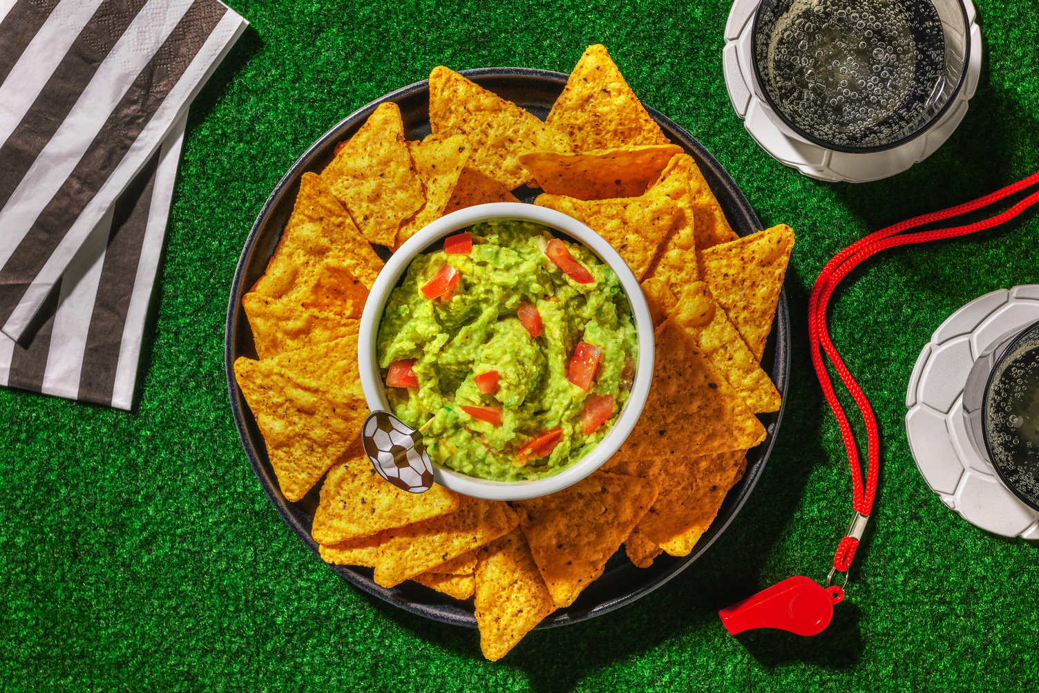 Match parfait : guacamole & chips de tortillas