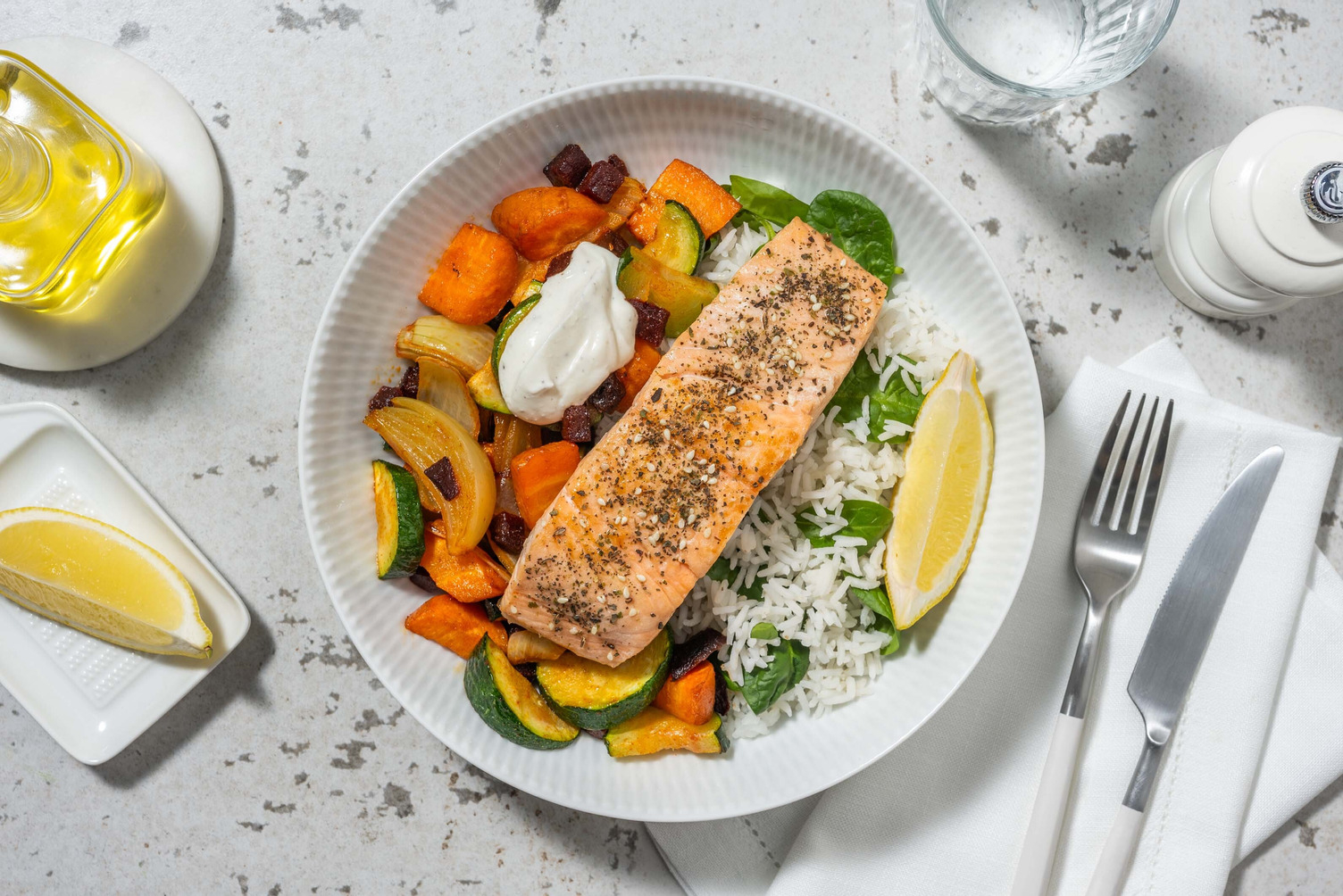 Za'atar-krydret ørret