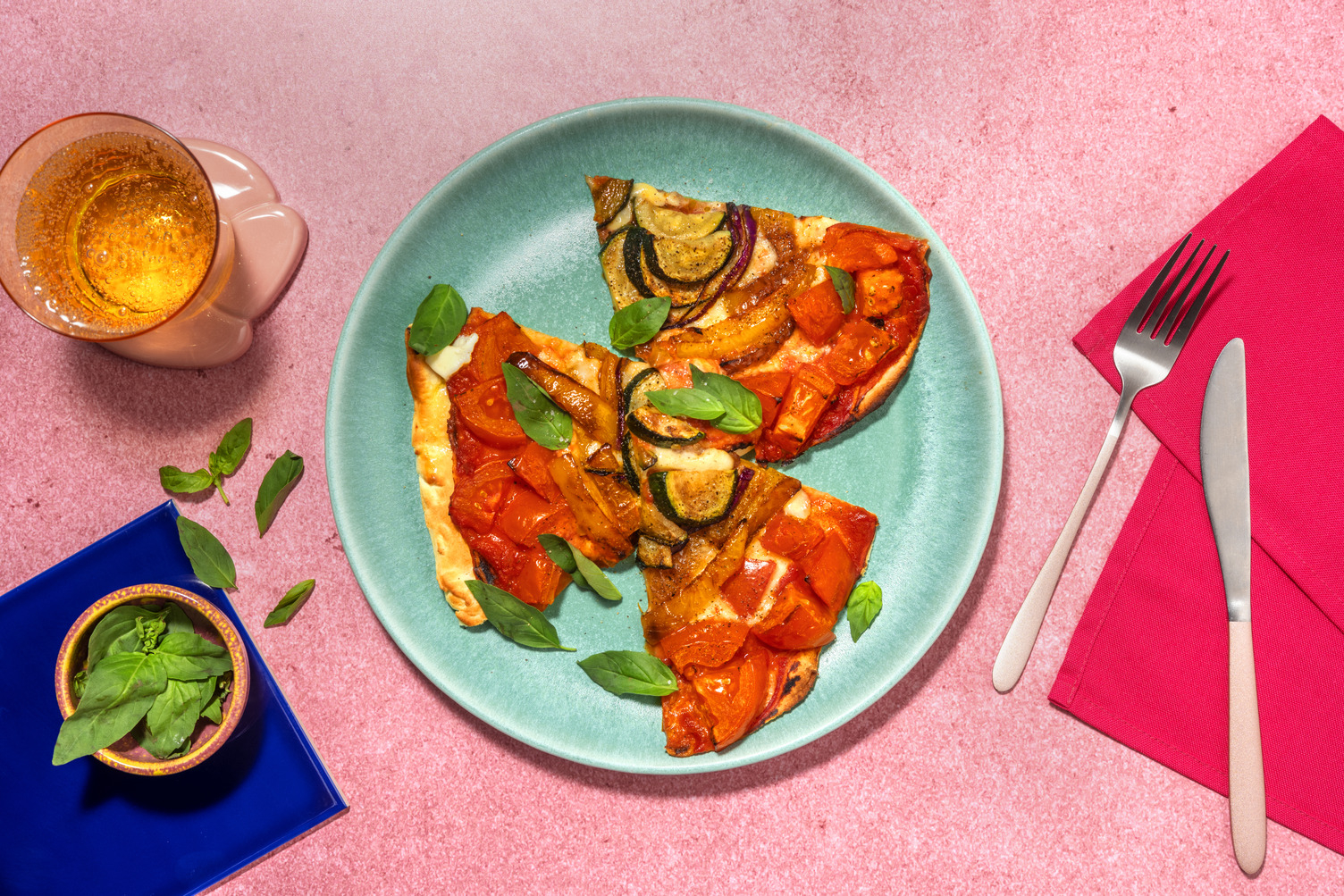 Tarte arc-en-ciel & mozzarella