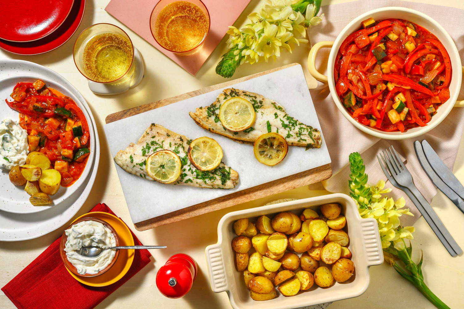 Papillote van dorade met ratatouille