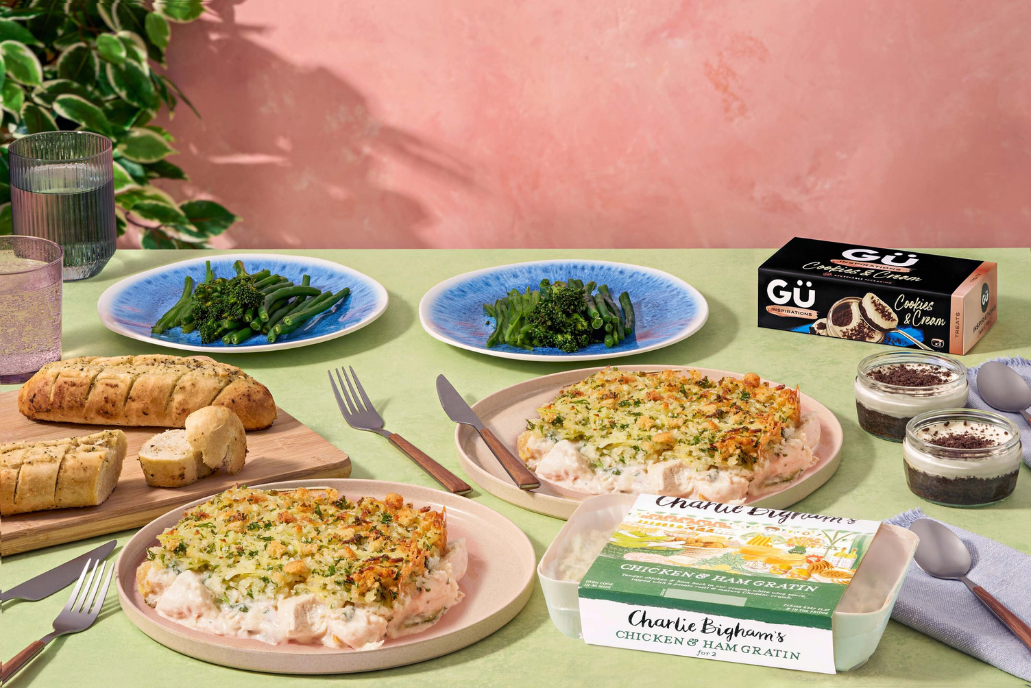 Three Course Meal Deal for Two | Gü Cookies & Cream Desserts