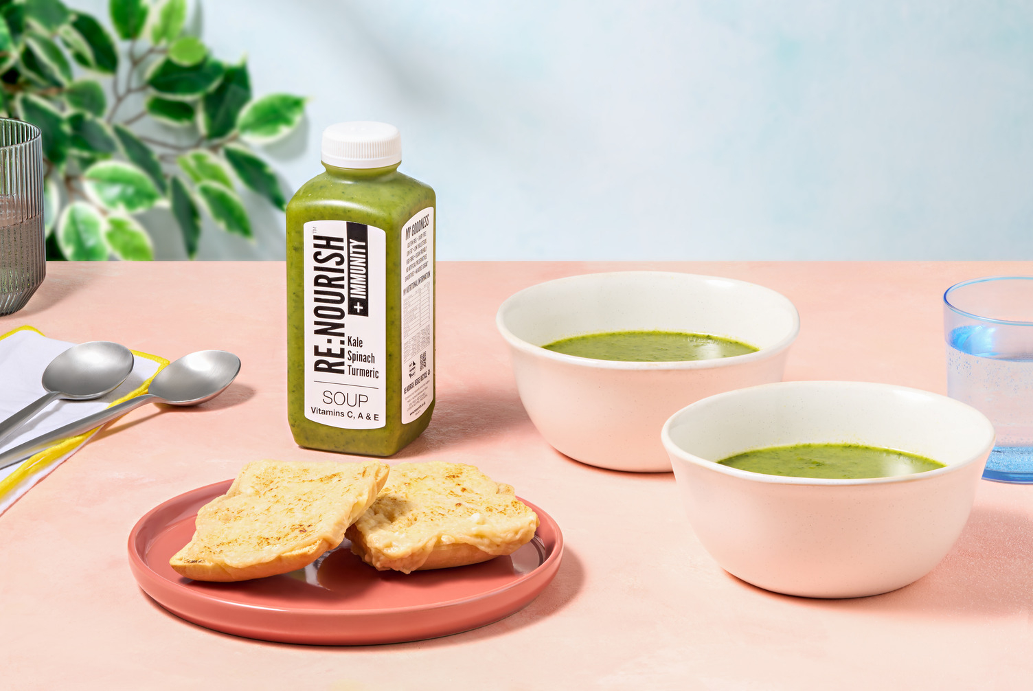 Re:Nourish Immunity Soup & Cheesy Ciabatta Bundle