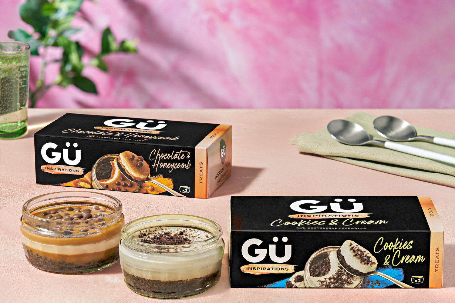 Gü Chocolate & Honeycomb and Cookies & Cream Variety Bundle