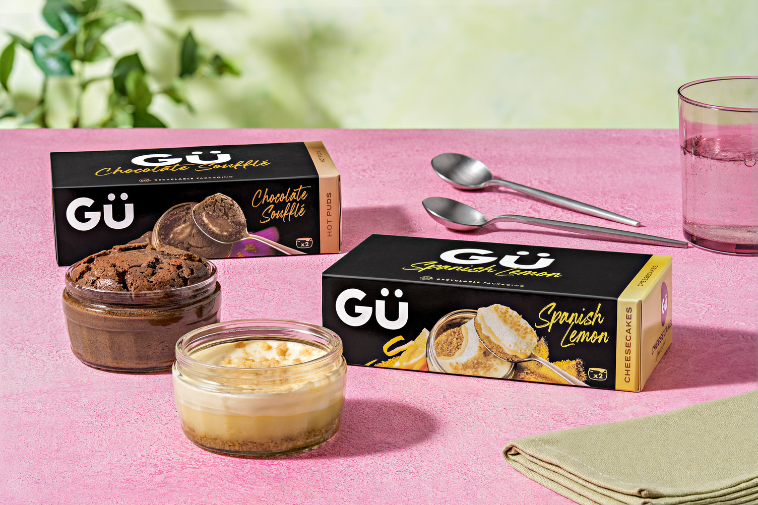 Gϋ Zesty Lemon Cheesecakes and Hot Chocolate Soufflés Variety Bundle