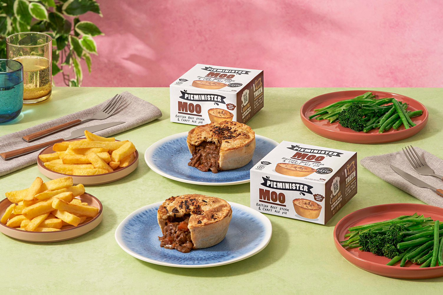 Pies & Chips Bundle | 2 Pieminister Beef Pies