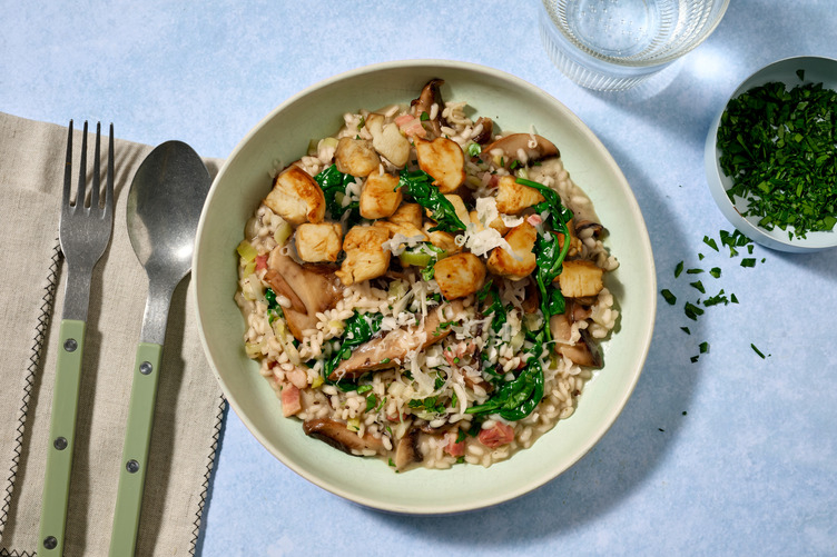 Chicken, Bacon and Portobello Mushroom Risotto
