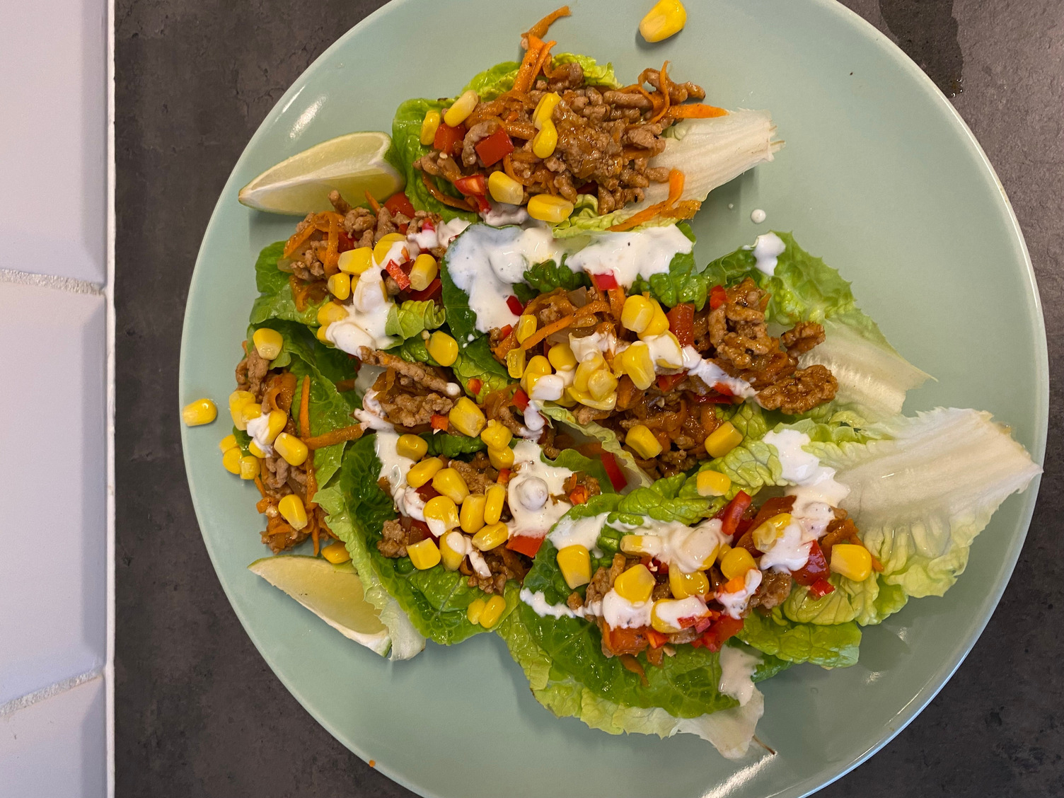 One-Pan mixed mince fajita lettuce wraps
