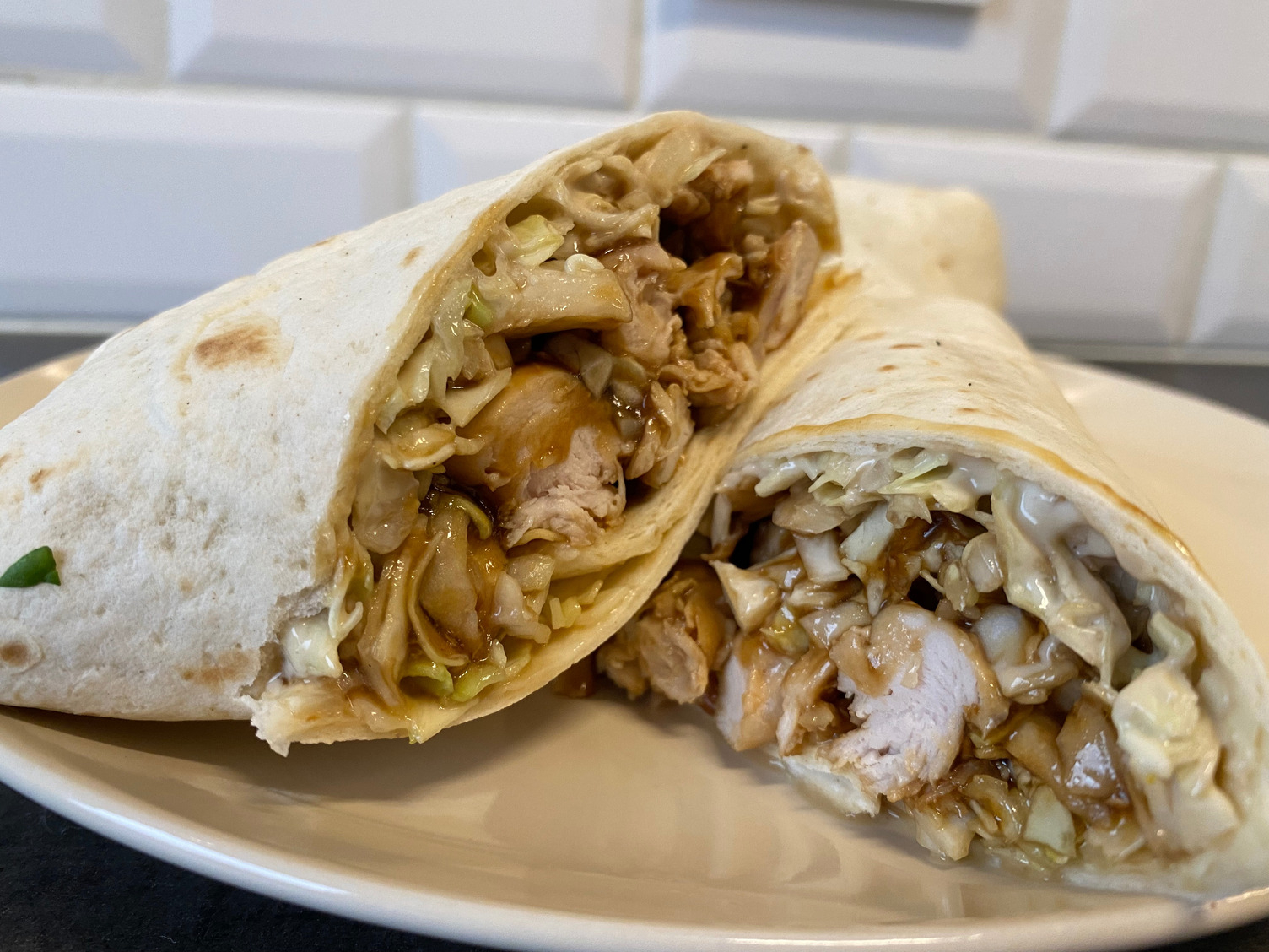 Teriyaki chicken wrap