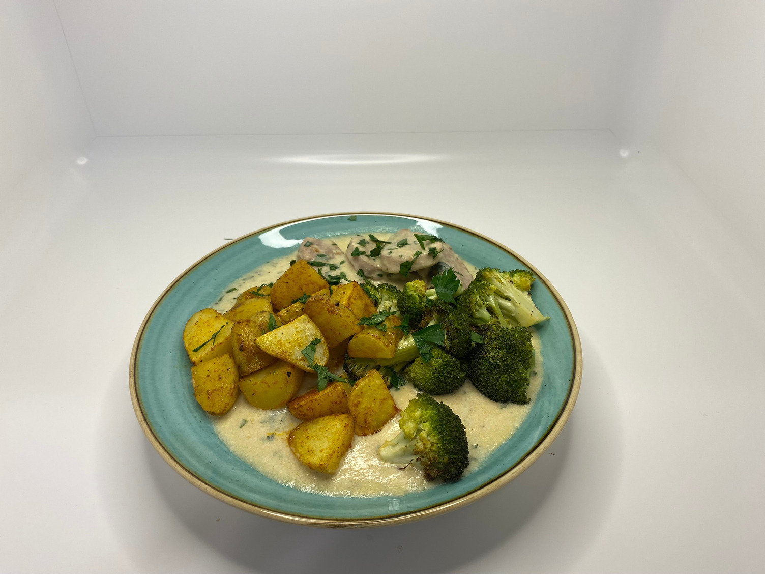 Gegrilltes Schweinefilet mit süßem-Senf-Broccoli