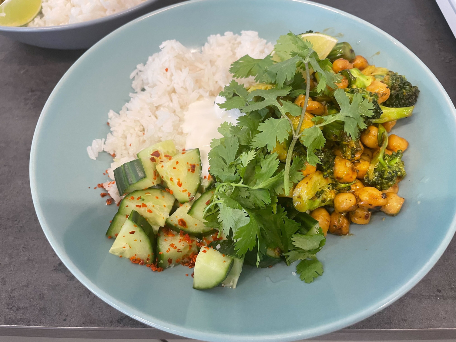 Asian glazed chickpeas