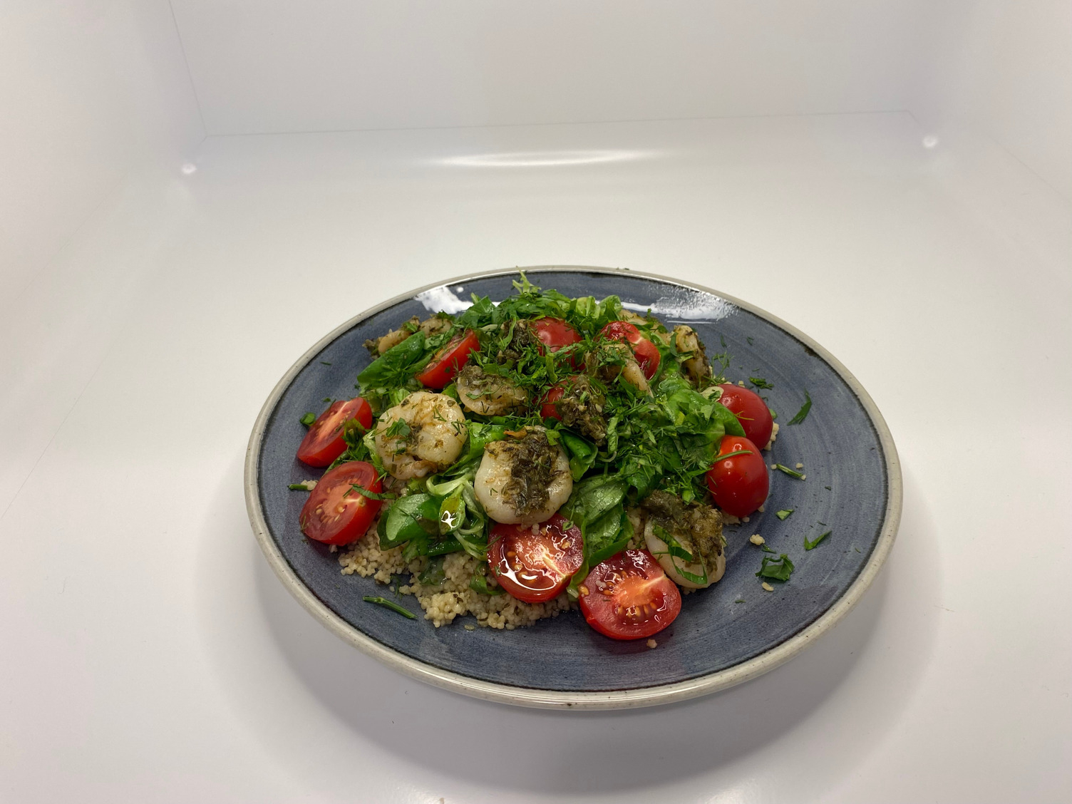 Zatar Garnelen auf Couscous