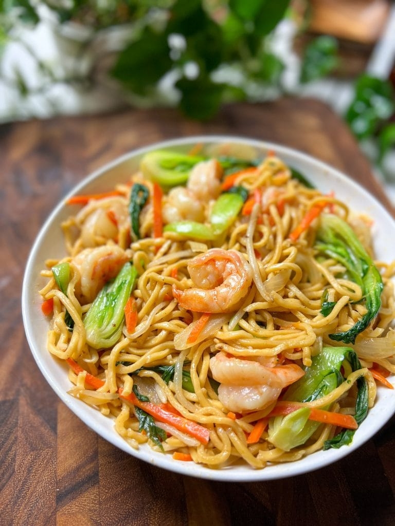 Shrimp Chow Mein-Style Noodles