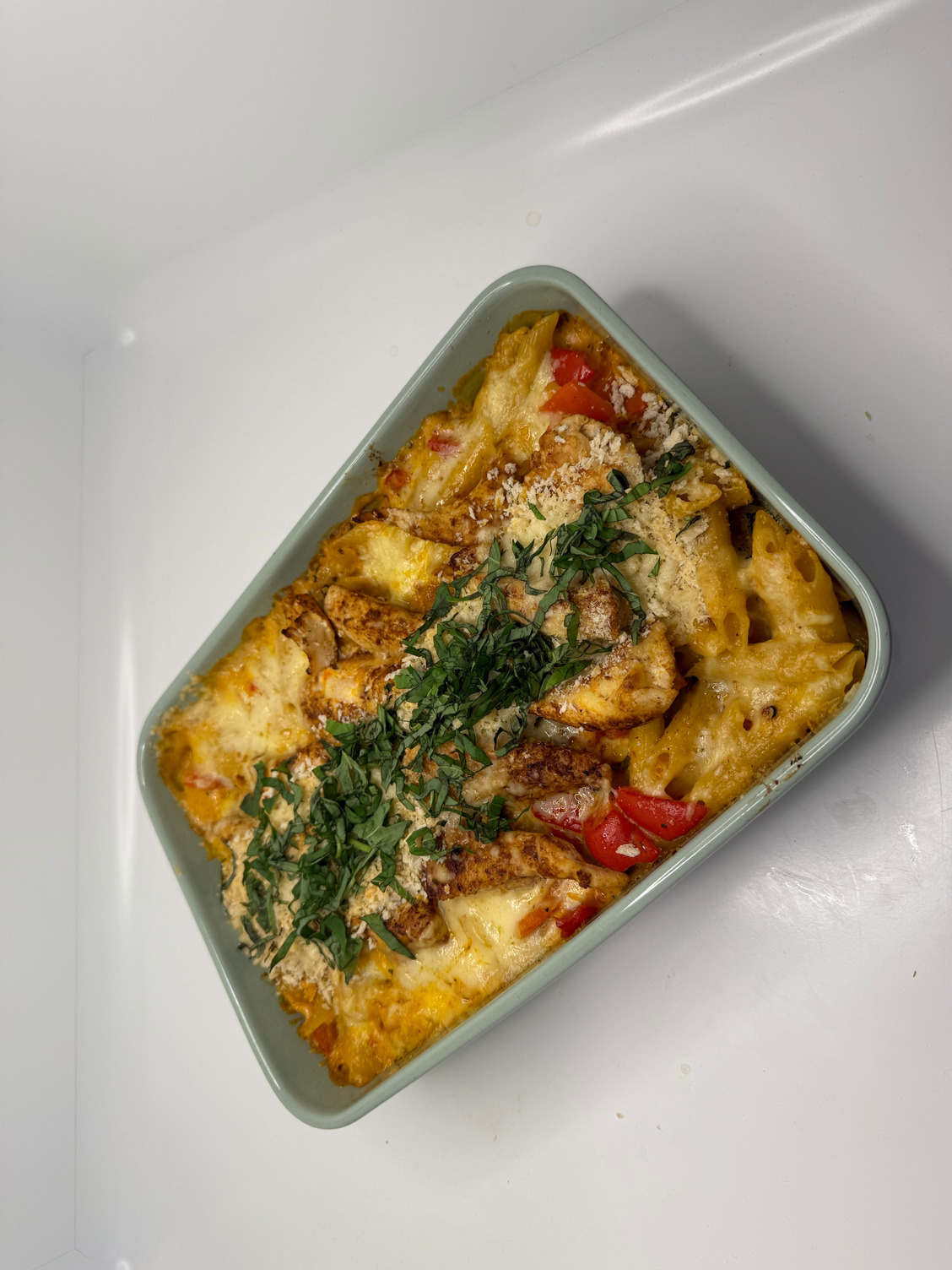 Knuspriger Hähnchen-Parmigiana Auflauf! 