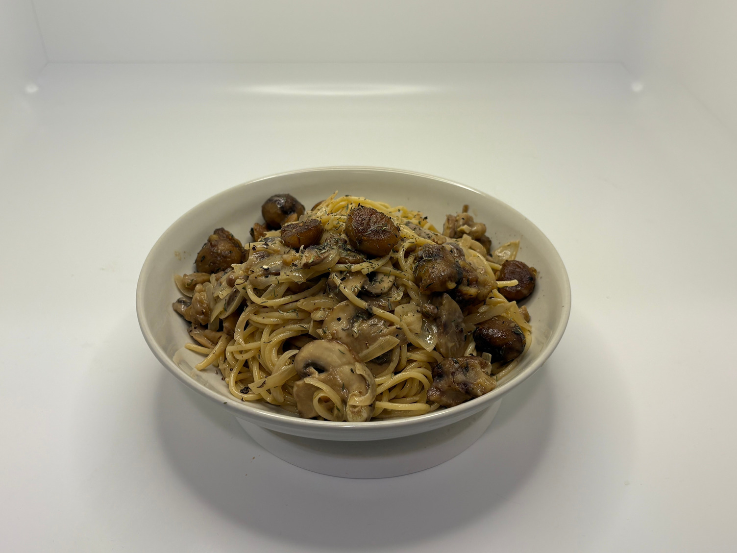 Spaghetti in Butter-Maronen Soße