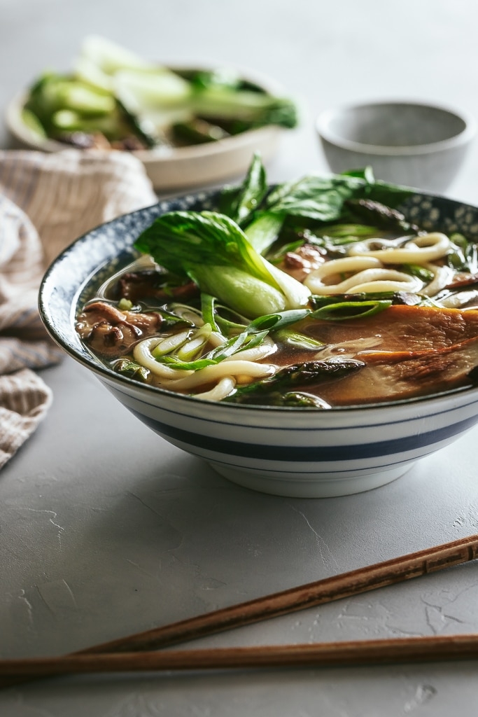 One-Pot Beef Udon Soup