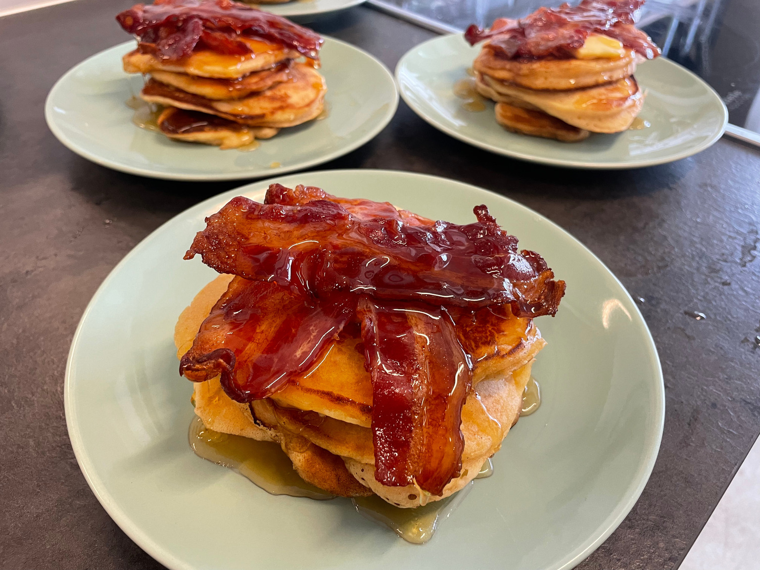 Pancakes with bacon