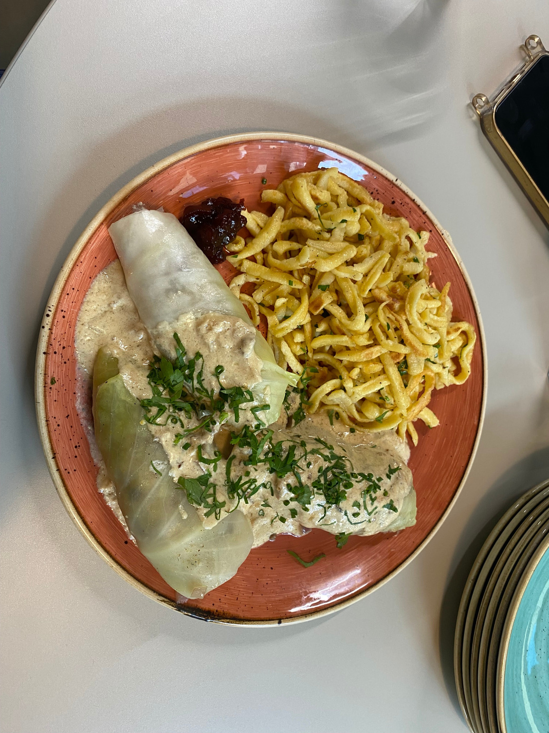 Kohlrouladen in Sahnesoße mit doppelt Hackfleisch