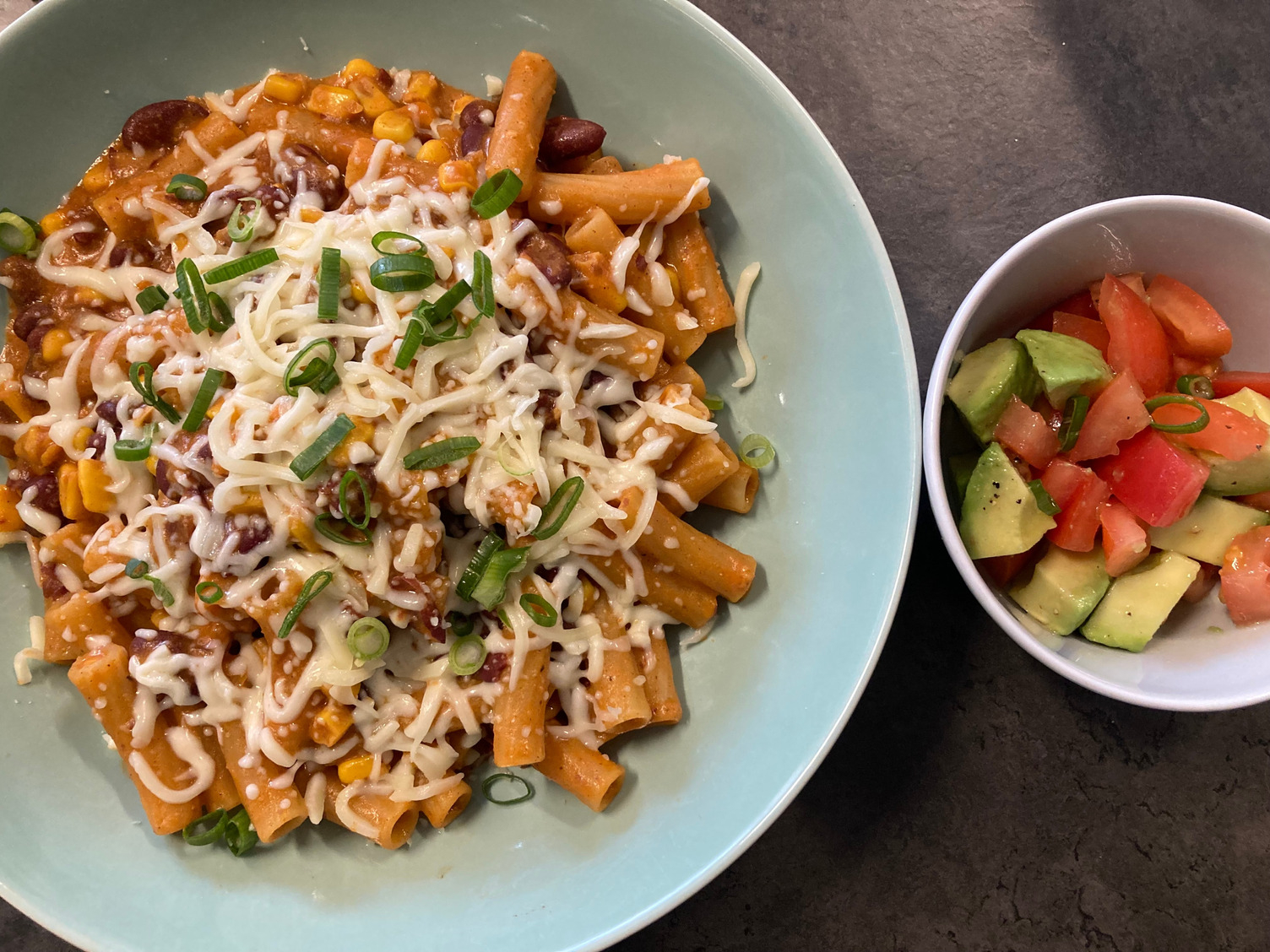 American-Style Vegetarian Cheesy Chili Mac