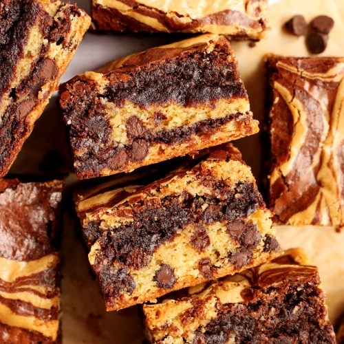 Ooey Chewy Brownie Blondies