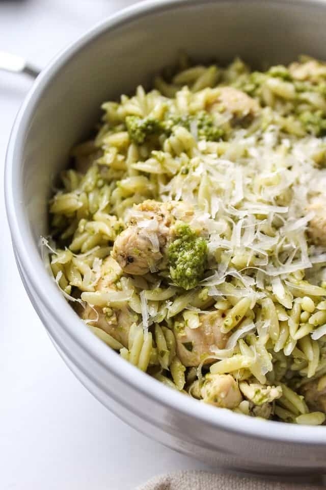 One Pot Mediterranean Chicken and Orzo