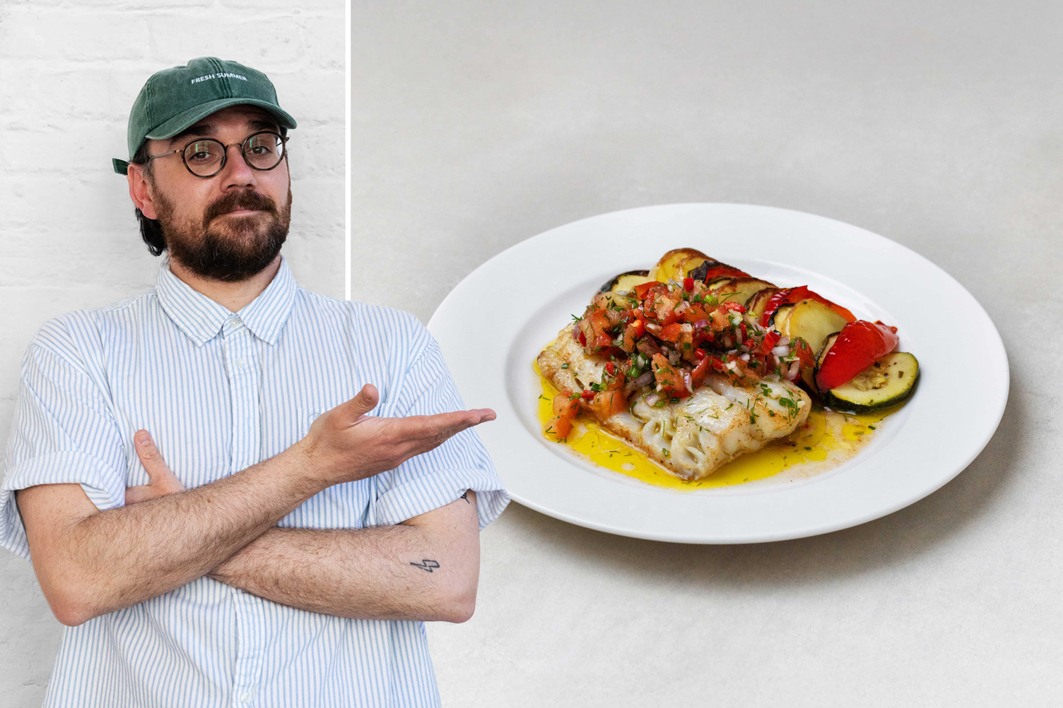 Ça tian la route : lieu poêlé & sauce vierge