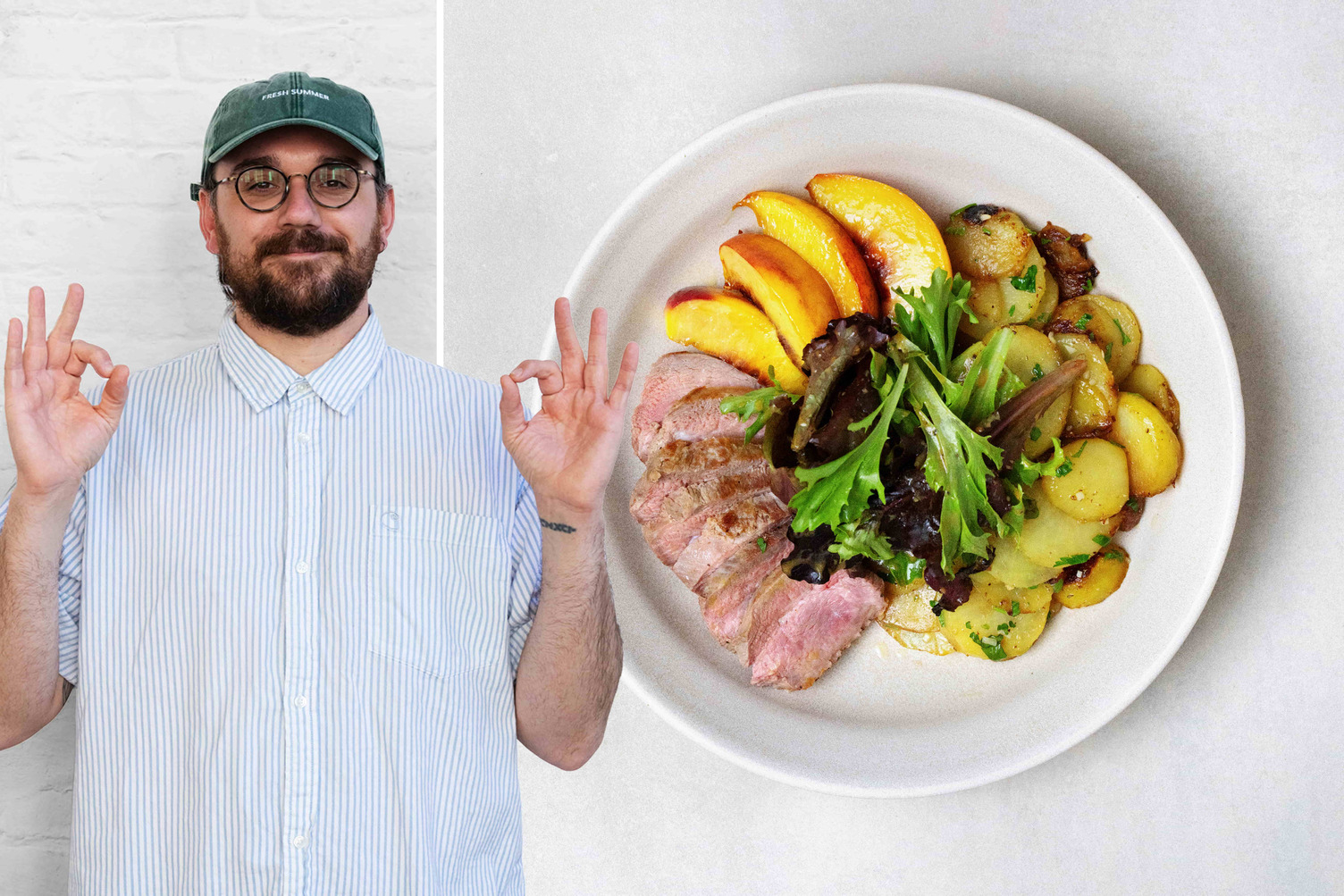Canard & nectarines rôties au miel