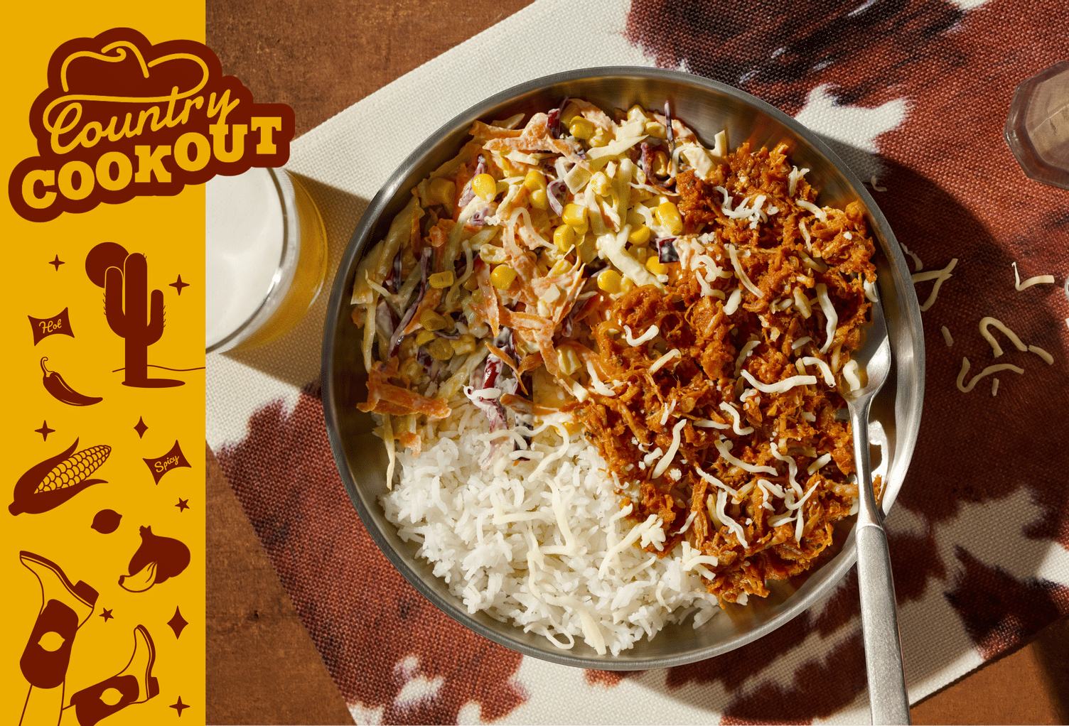 Tex-Mex Double Pulled Pork & Rodeo Rice Bowl