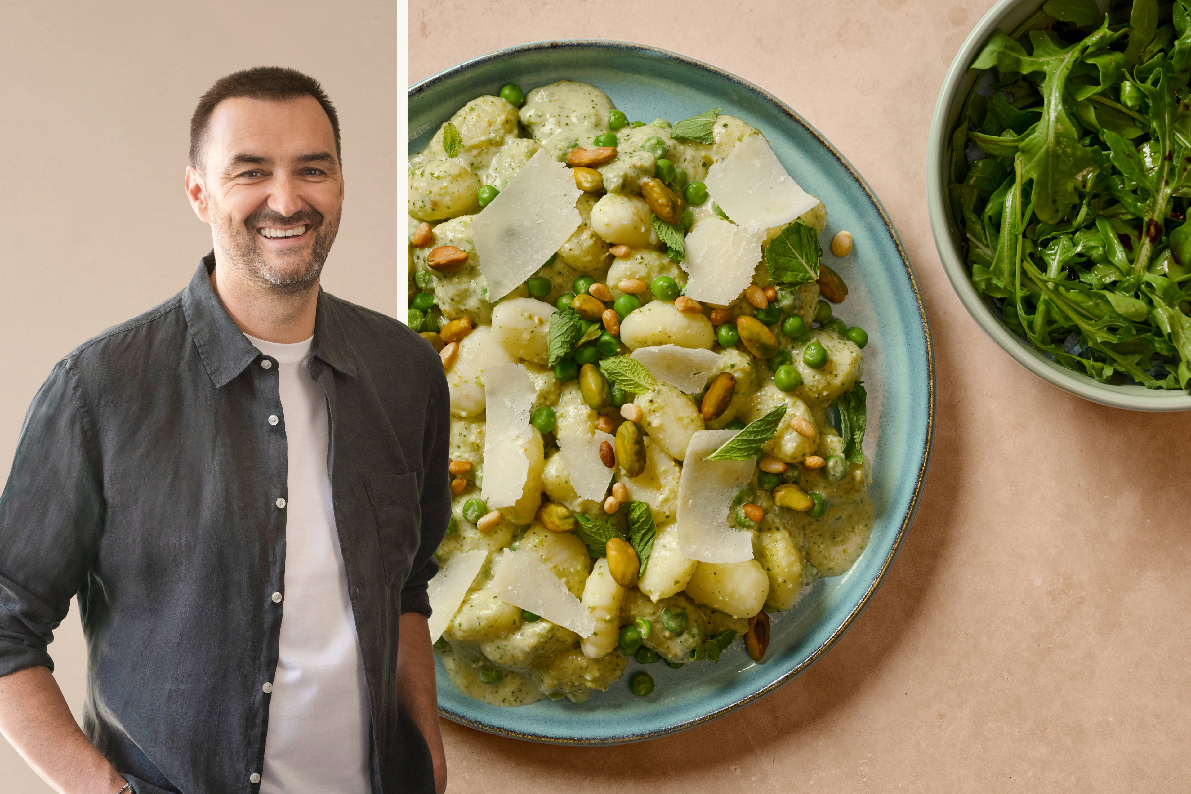 Gnocchi & pesto de petits pois de Cyril Lignac