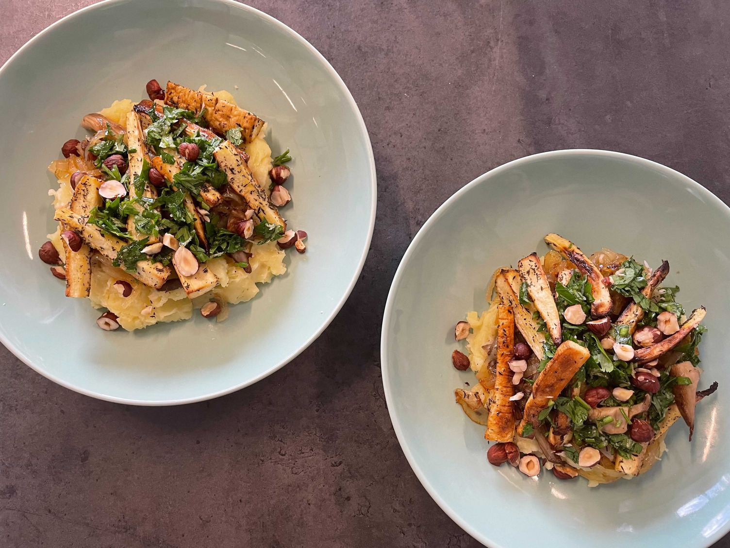 Mash and oyster mushroom