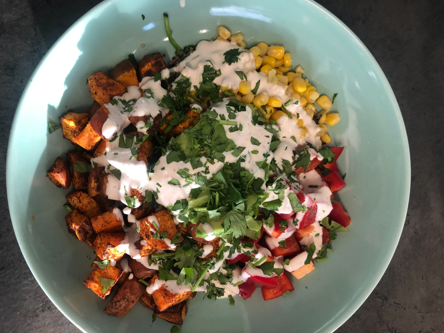 Sweet potato burrito bowl