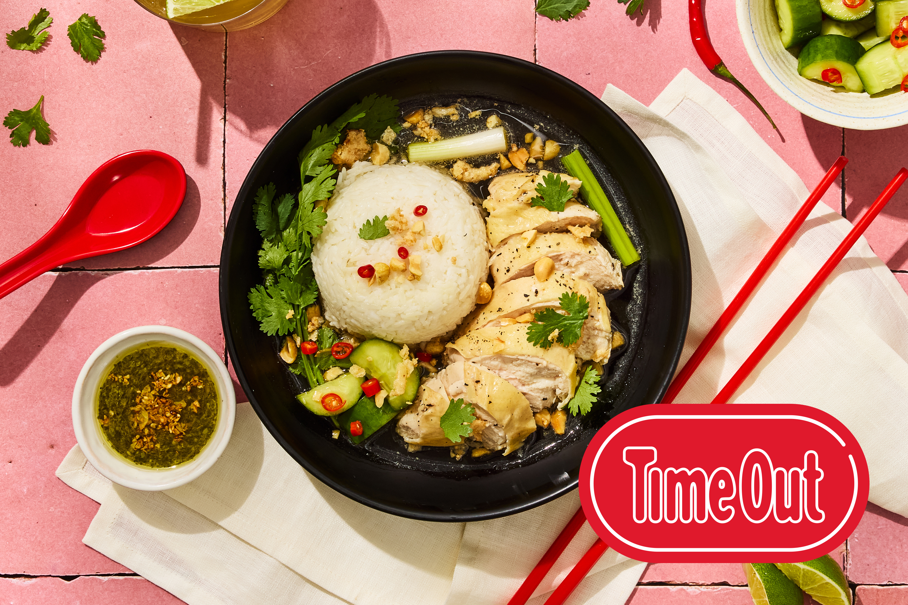 Thai Ginger-Poached Chicken & Crispy Garlic Rice