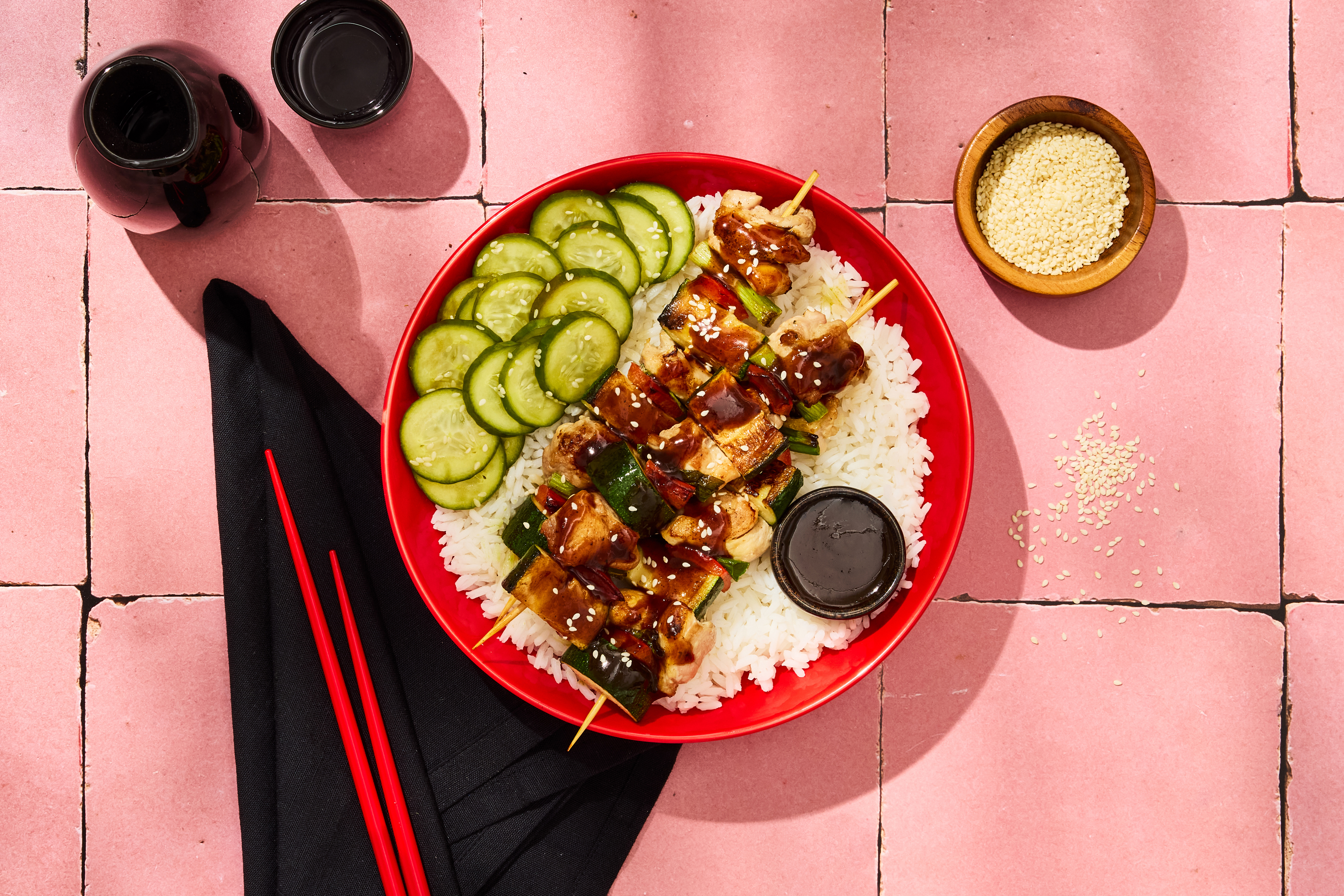Yakitori-Style Shrimp & Veggie Skewers