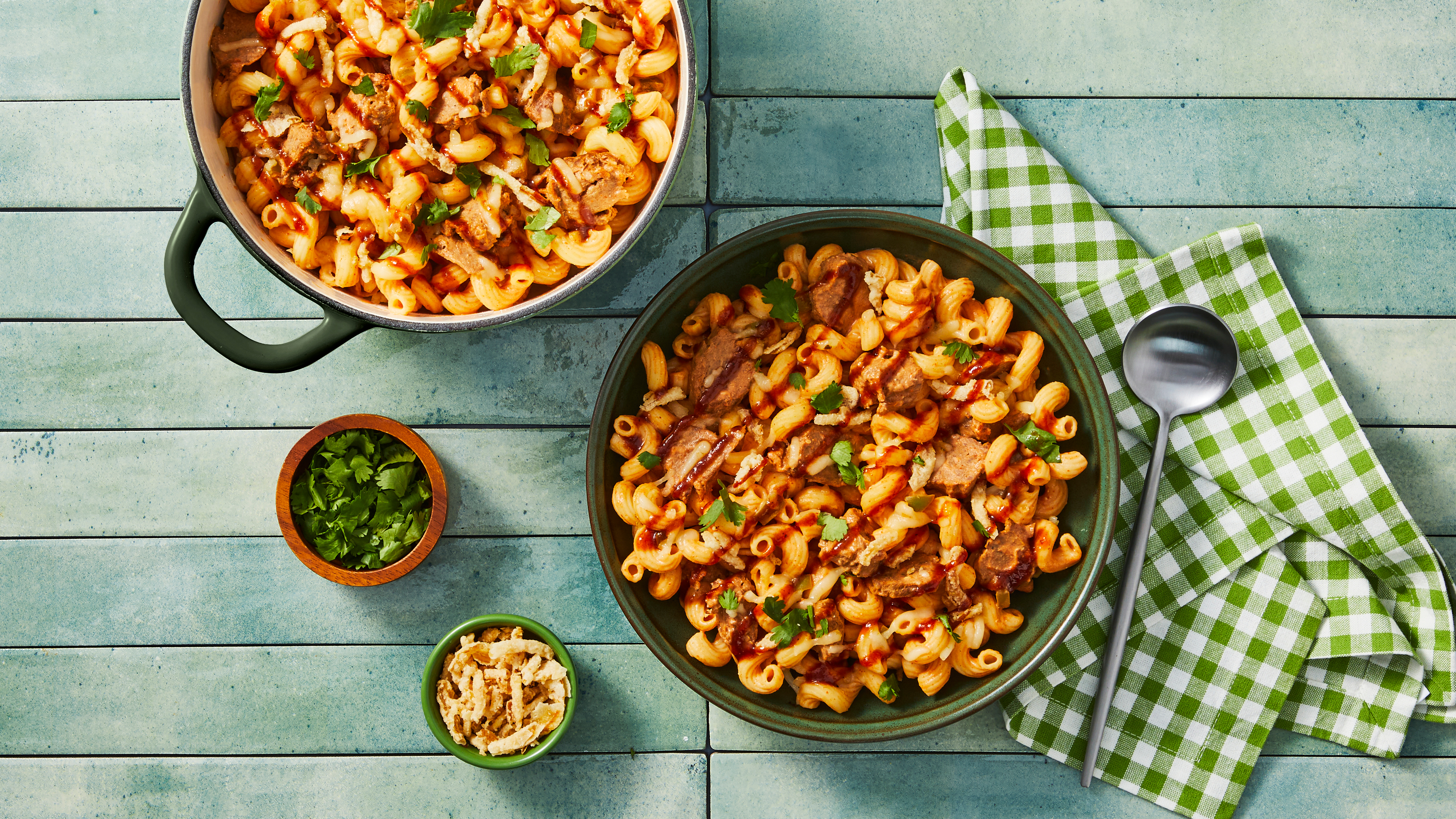 One-Pot Southwest Pulled Mushroom Fusilli