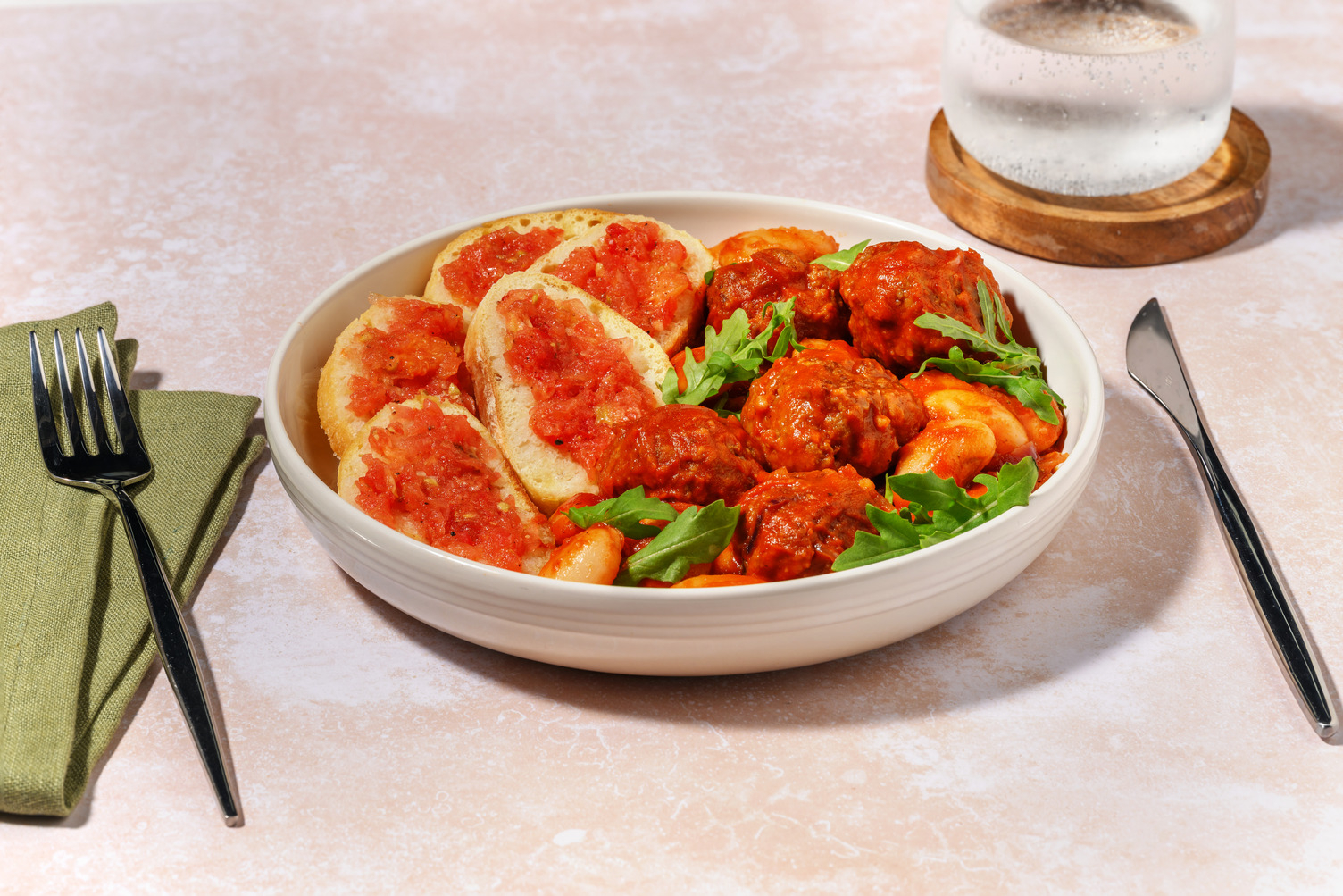 Beef Albóndigas and Butter Bean Stew