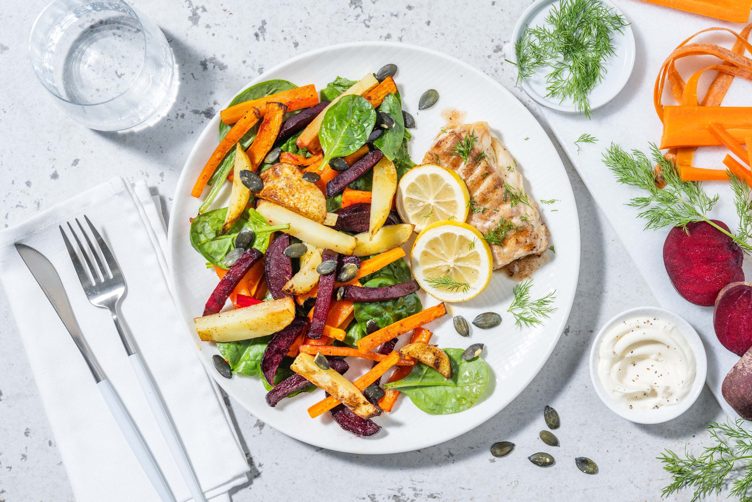 Lemon and dill roasted haddock