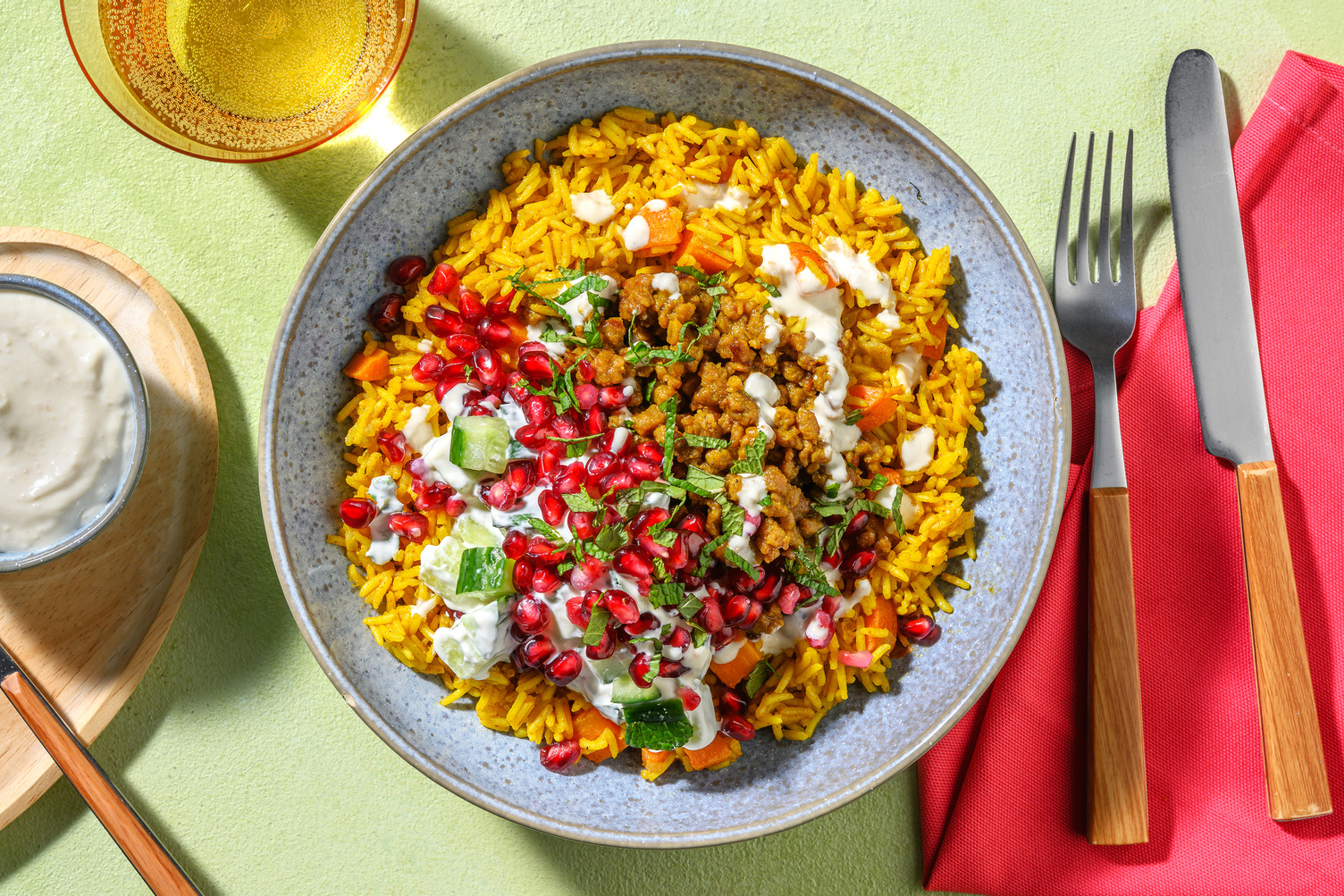 Aromatisk biryani på vegofärs