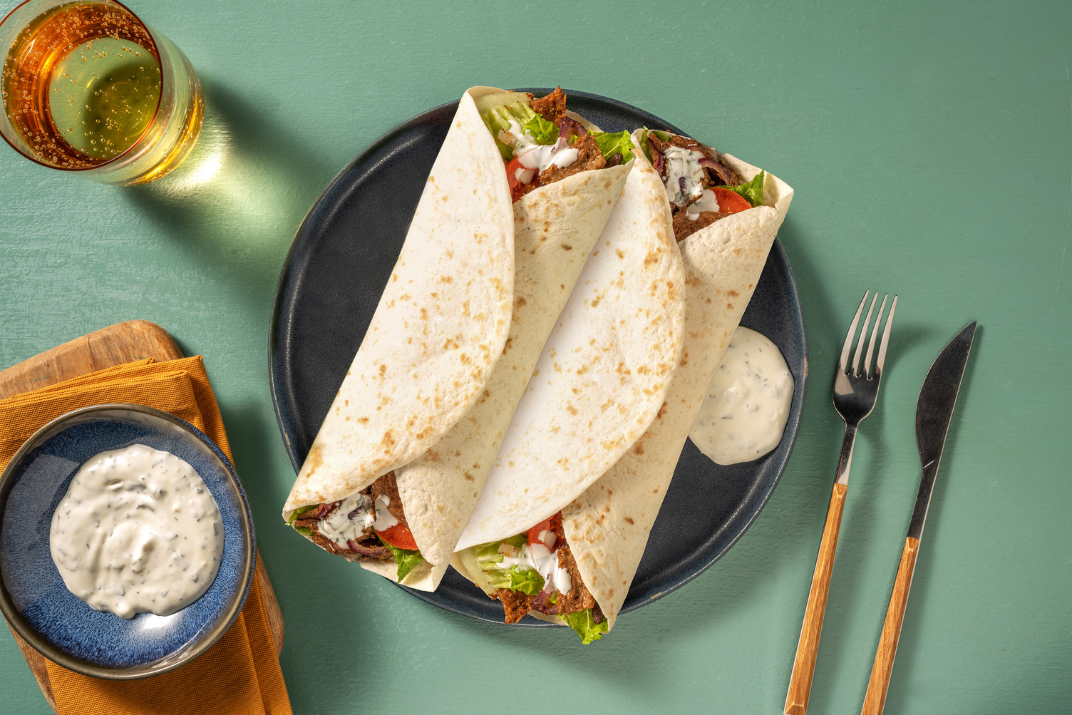 Vegetarisk pulled bean-wrap