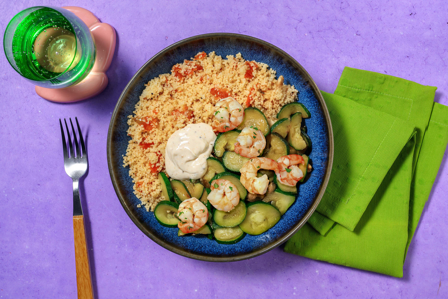 Garnelen-Zucchini-Couscous