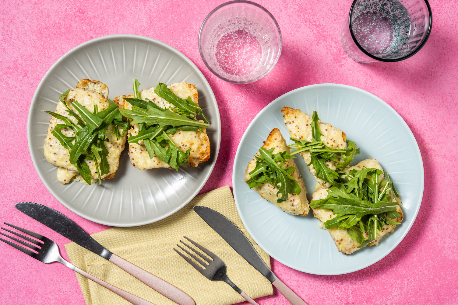 Welsh Rarebit Style Open Grilled Sandwich