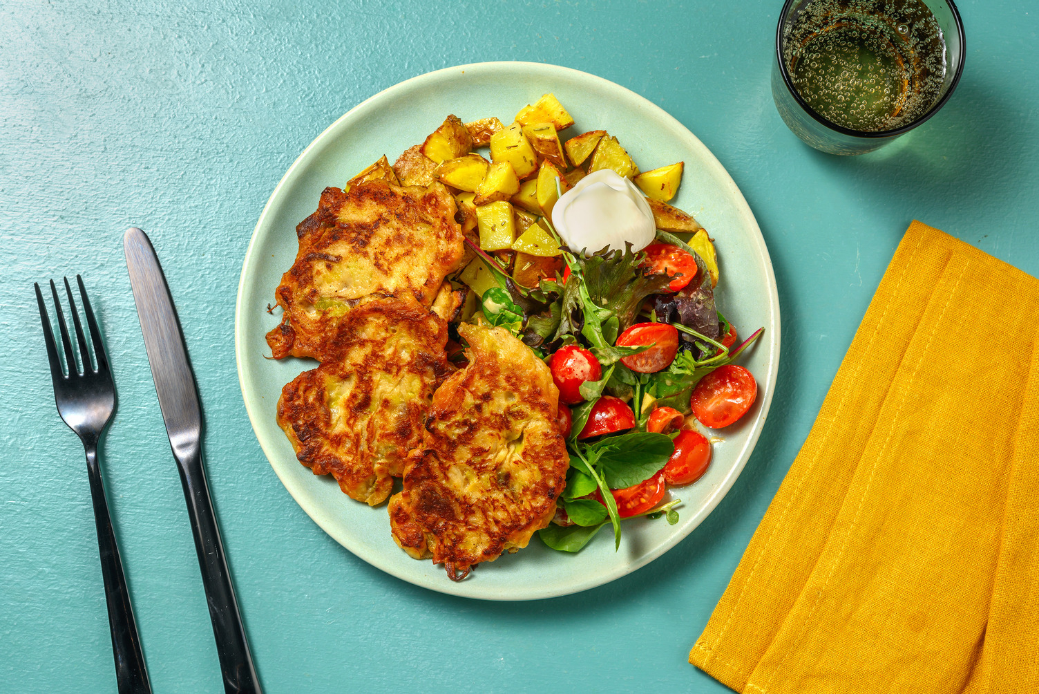 Cheese, Onion and Mustard Fritters