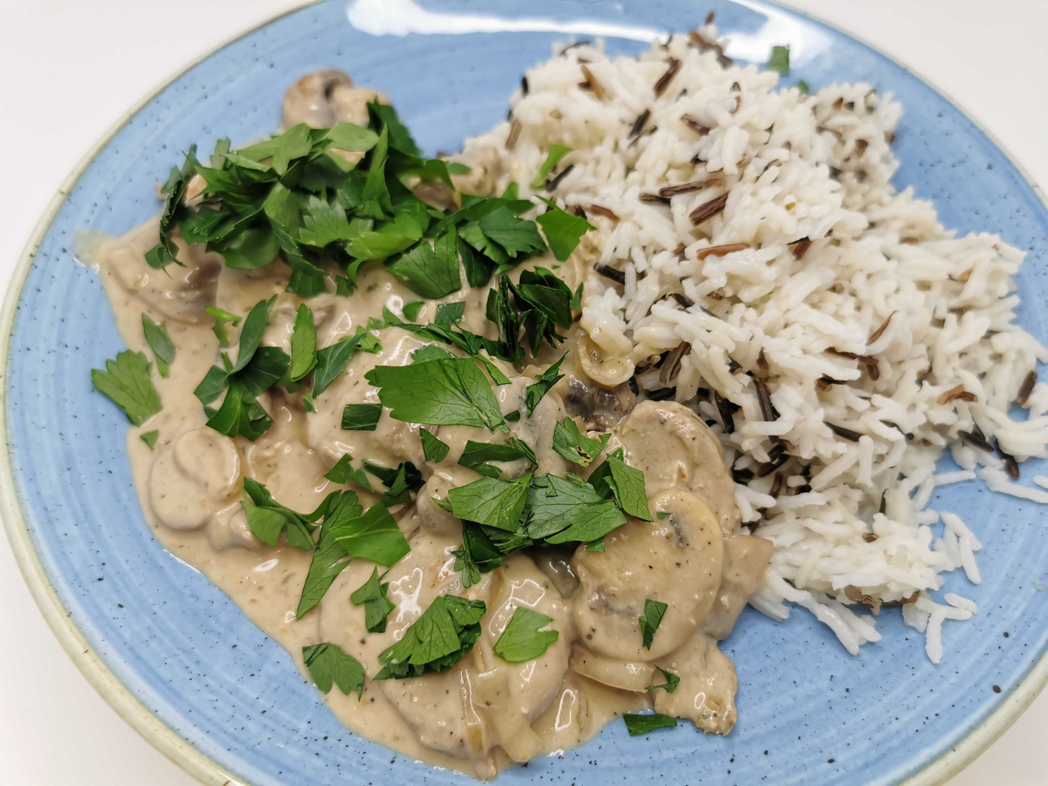 Jägerpfanne mit Bio-Schweinestreifen