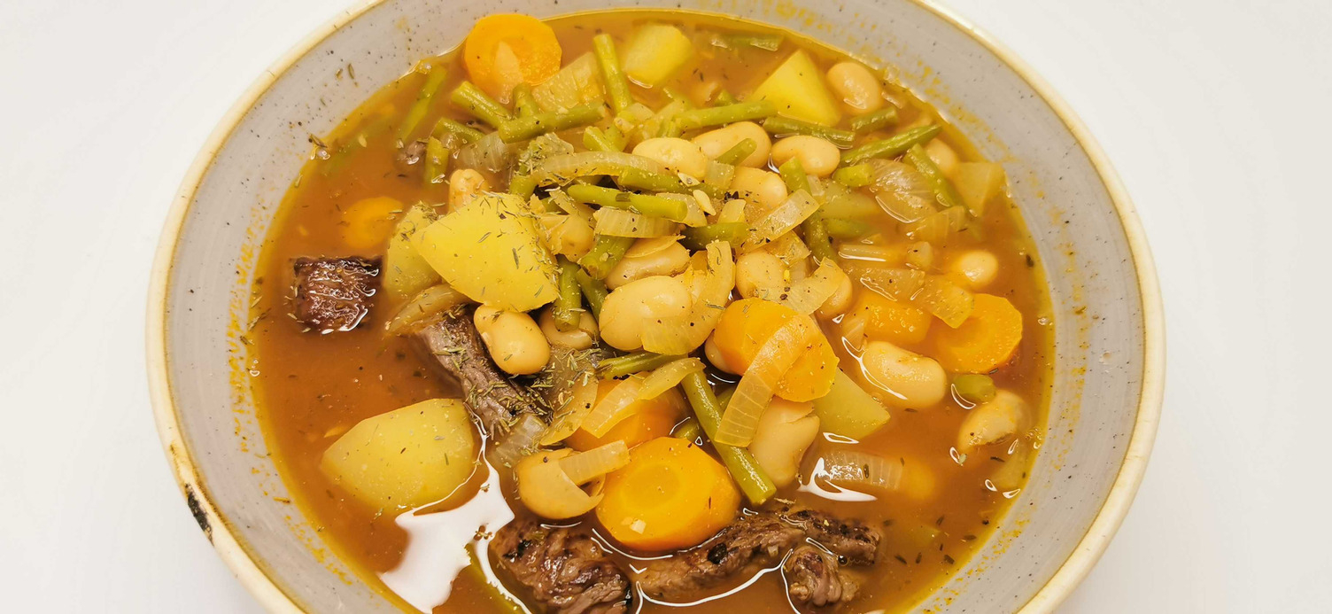 High Protein Bio-Rindfleisch-Bohnen-Eintopf