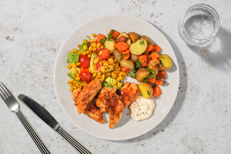 Honning- og hvidløgsglaseret kylling