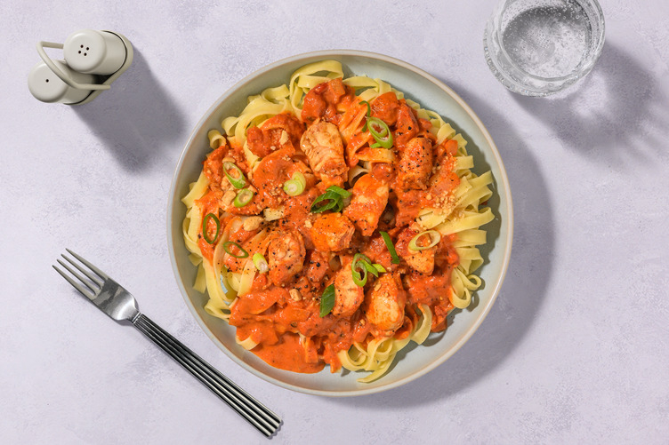 Harissa Chicken Pasta with Chorizo