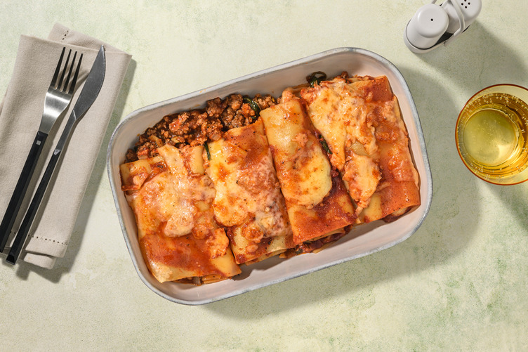 Cheesy Beef and Pork Cannelloni