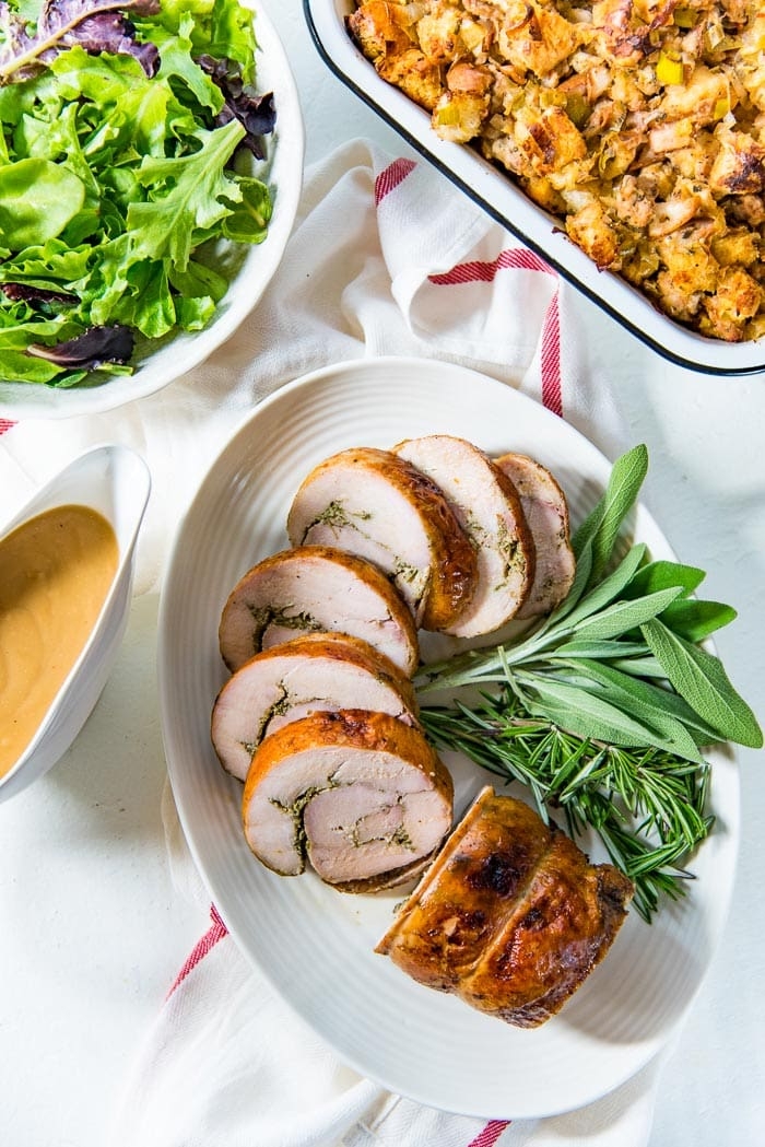 Roasted Herb Butter Basted Rolled Turkey