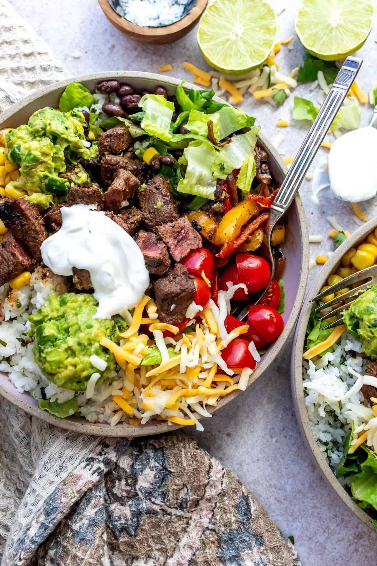 Steak and Brown Rice Bowls