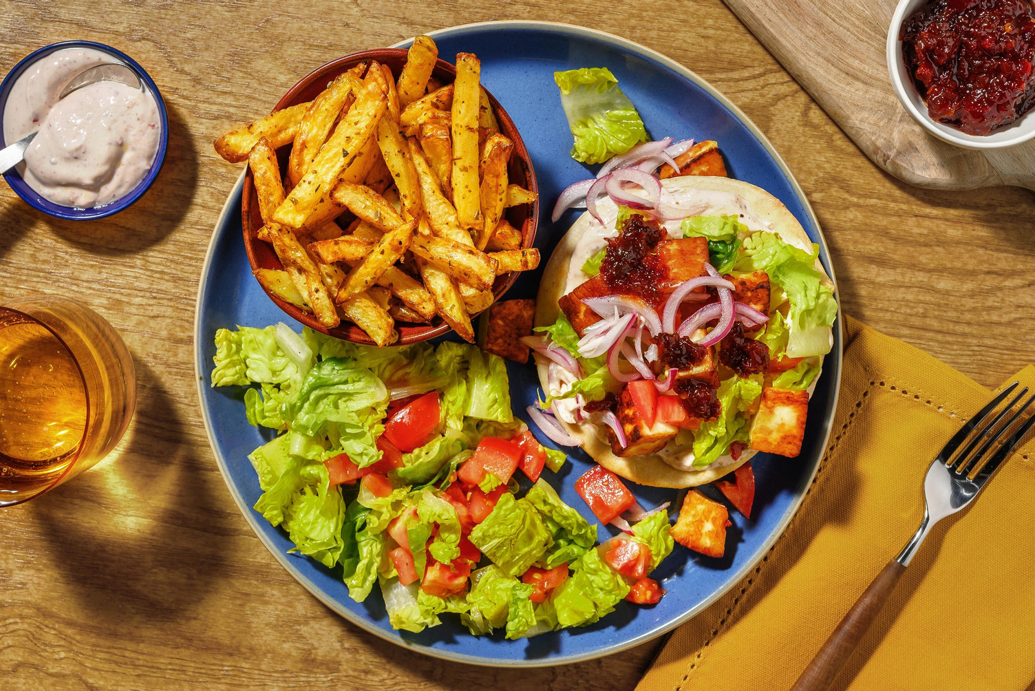 Sticky Glazed Halloumi Souvlaki