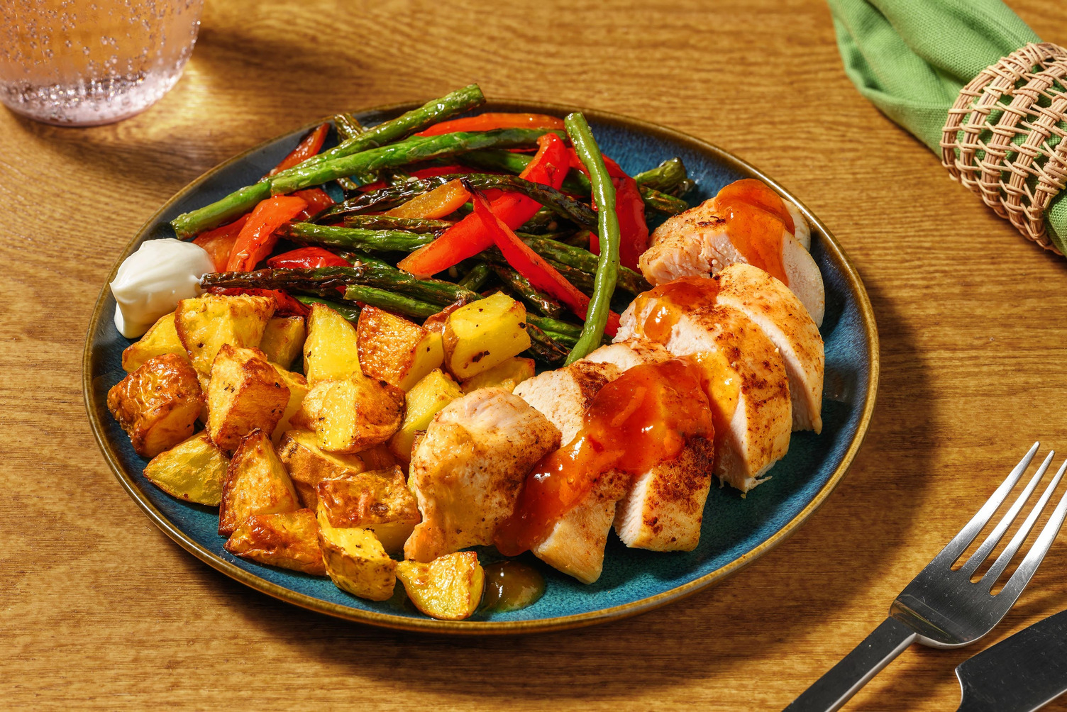 Caribbean Jerk Inspired Salmon Traybake